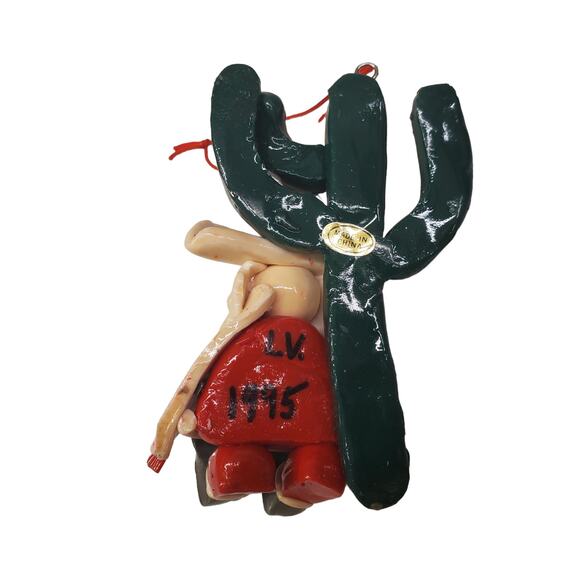 Southwestern Santa Christmas Ornaments Cactus Sombrero Sarape Santa Ornaments - Picture 11 of 12